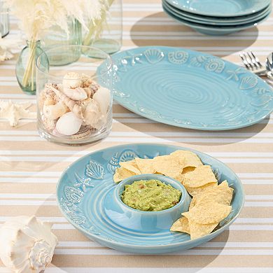 Certified International Coastline Chip & Dip Serving Platter