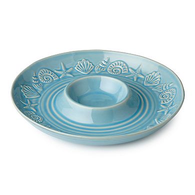 Certified International Coastline Chip & Dip Serving Platter