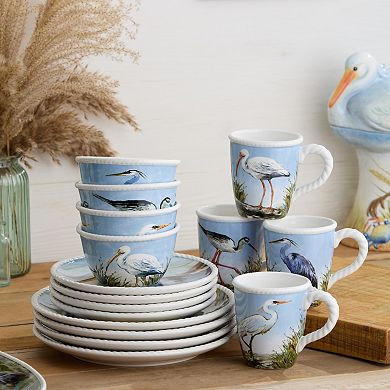 Certified International Coastal Birds 16-Piece Dinnerware Set