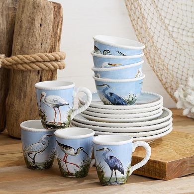 Certified International Coastal Birds 16-Piece Dinnerware Set