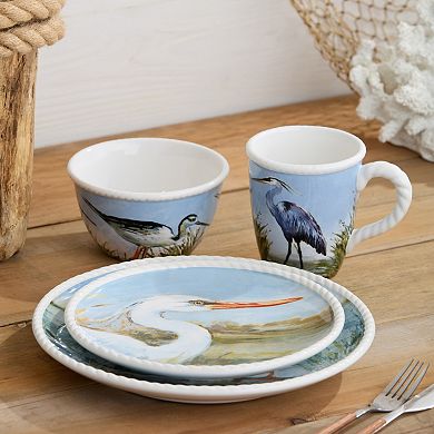Certified International Coastal Birds Set of 4 Salad Plates