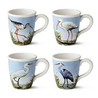 Certified International Coastal Birds Set of 4 Mug 14 oz.