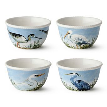 Certified International Coastal Birds Set of 4 Ice Cream Bowls