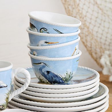 Certified International Coastal Birds Set of 4 Ice Cream Bowls
