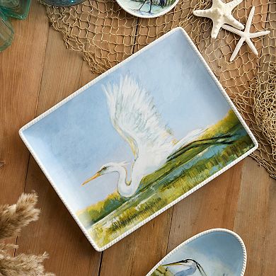 Certified International Coastal Birds Rectangular Platter