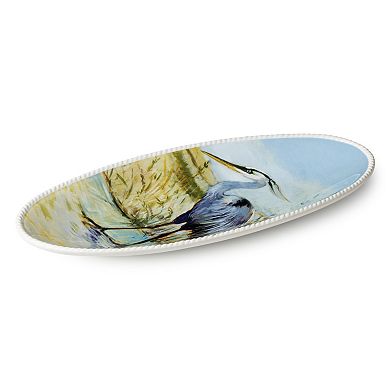 Certified International Coastal Birds Fish Platter
