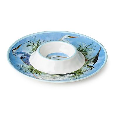 Certified International Coastal Birds 3-Piece Melamine Hostess Set