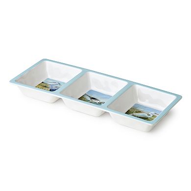 Certified International Coastal Birds 3-Piece Melamine Hostess Set
