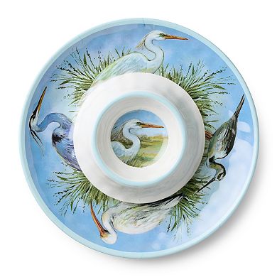 Certified International Coastal Birds 3-Piece Melamine Hostess Set