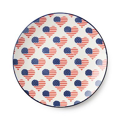 Certified International Patriotic Set of 6 Salad Plates