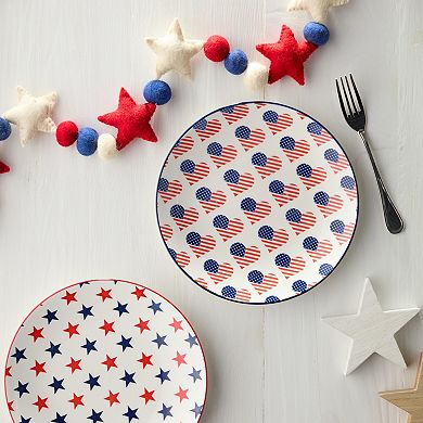 Certified International Patriotic Set of 6 Salad Plates
