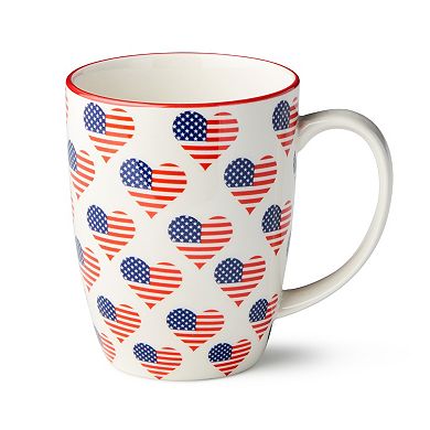 Certified International Patriotic Pad Print Set of 6 Mugs