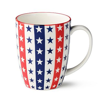 Certified International Patriotic Pad Print Set of 6 Mugs