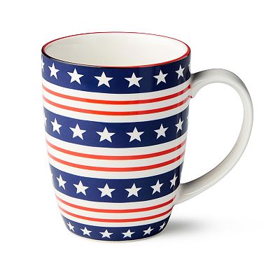 Certified International Patriotic Pad Print Set of 6 Mugs