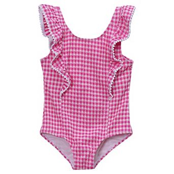 Girls 2-20 Lands' End Chlorine-Resistant Scoopneck Ruffle One-Piece Swimsuit