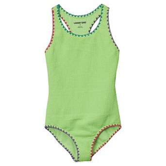 Girls 2-16 Lands' End Chlorine Resistant Embroidered One-Piece Swimsuit