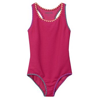 Girls 2-16 Lands' End Chlorine Resistant Embroidered One-Piece Swimsuit
