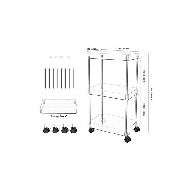 Standard Acrylic 3 Tier Cart