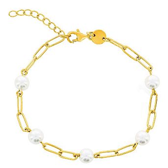Pearl Chain Link Bracelet