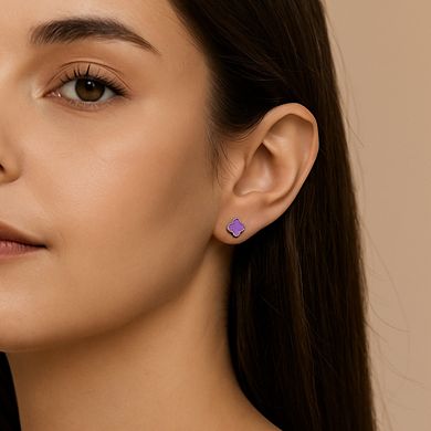 Sterling Silver Clover Stud Earrings