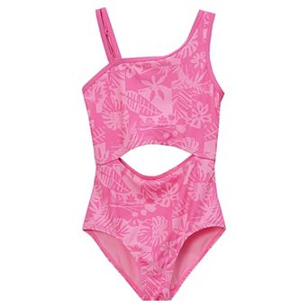 Girls 2-16 Lands' End Chlorine Resistant Asymmetrical One-Piece Swimsuit