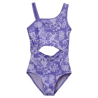 Girls 2-16 Lands' End Chlorine Resistant Asymmetrical One-Piece Swimsuit