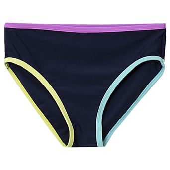 Girls 2-16 Lands' End Chlorine-Resistant Contrast Bikini Bottoms