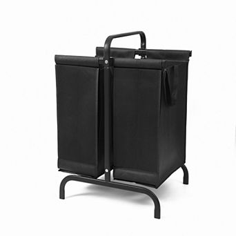 Two tier laundry hamper 110 liter with lid and sorting cards removable bags