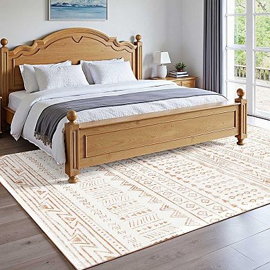 Washable Non Slip Low Pile Tear Resistant Area Rug Floor Mat