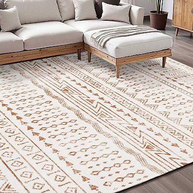 Washable Non Slip Low Pile Tear Resistant Area Rug Floor Mat