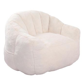 Memory Foam Bean Bag Sofa Chair with Armrests Removable Cover for Adults