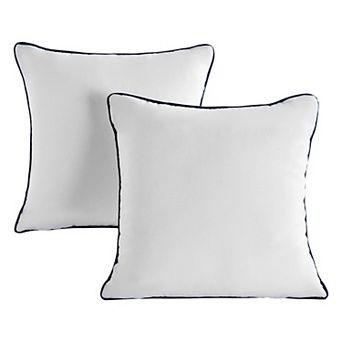 Throw Pillow Inserts Set of 2 Down Alternative with Zipper Firm Support