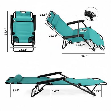 Portable Dual Purpose Extendable Folding Reclining Chair