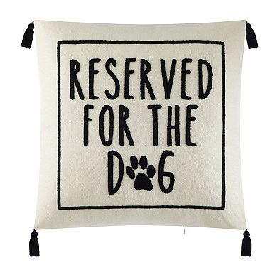 Four Pack Reserved For Dog Decorative Throw Pillow Polyester Fill