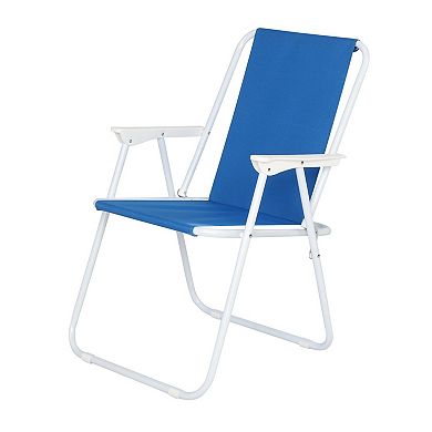 Oxford Cloth Iron Outdoor Folding Beach Chair Portable