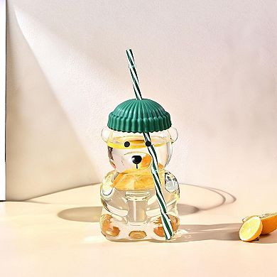 Borosilicate Glass Straw Cup Heat Resistant Drinkware