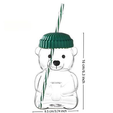 Borosilicate Glass Straw Cup Heat Resistant Drinkware