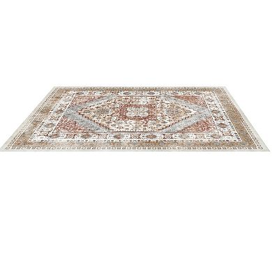 Washable Anti Skid Tear Resistant Low Pile Area Rug Floor Mat