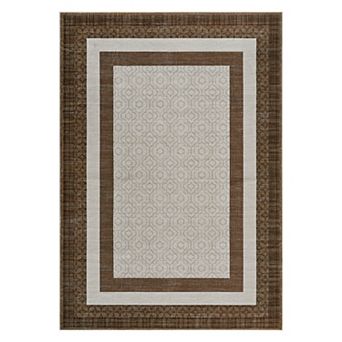 Modern Geometric Pattern Area Rugs Low Pile Stain Resistant Indoor Carpet
