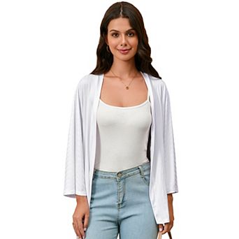 Lightweight Open Front Casual Loose Cardigan Sweaters Batwing Long Sleeve Drape Cardigans for Women
