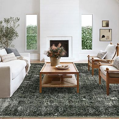 Traditional Vintage Floral Area Rugs Boho Low Pile Indoor Carpet