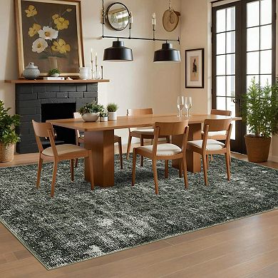 Traditional Vintage Floral Area Rugs Boho Low Pile Indoor Carpet