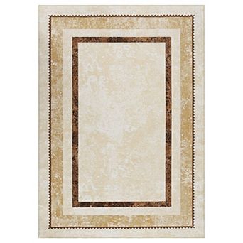 Modern Geometric Low Pile Area Rugs Stain Resistant Indoor Carpet