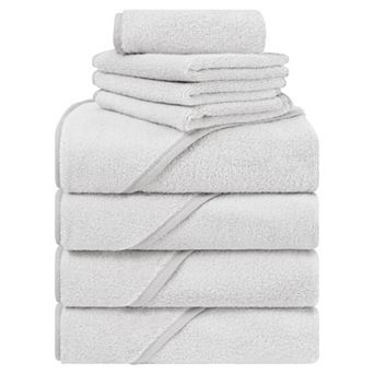 American Soft Linen 8 pc Baby Hooded Towel & Washcloth Set