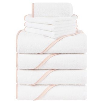 American Soft Linen 8 pc Baby Hooded Towel & Washcloth Set