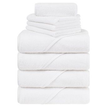 American Soft Linen 8 pc Baby Hooded Towel & Washcloth Set