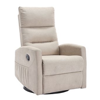 Merax Recliner Chair with Rocker and Swivel in Fabric for Living Room