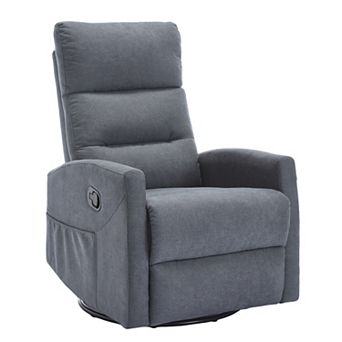 Merax Recliner Chair with Rocker and Swivel in Fabric for Living Room