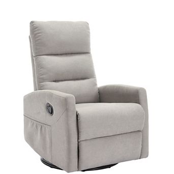 Merax Recliner Chair with Rocker and Swivel in Fabric for Living Room