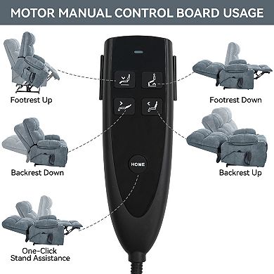 Merax Motor Infinite Position Up to 350 LBS Chenille Power Lift Recliner Chair